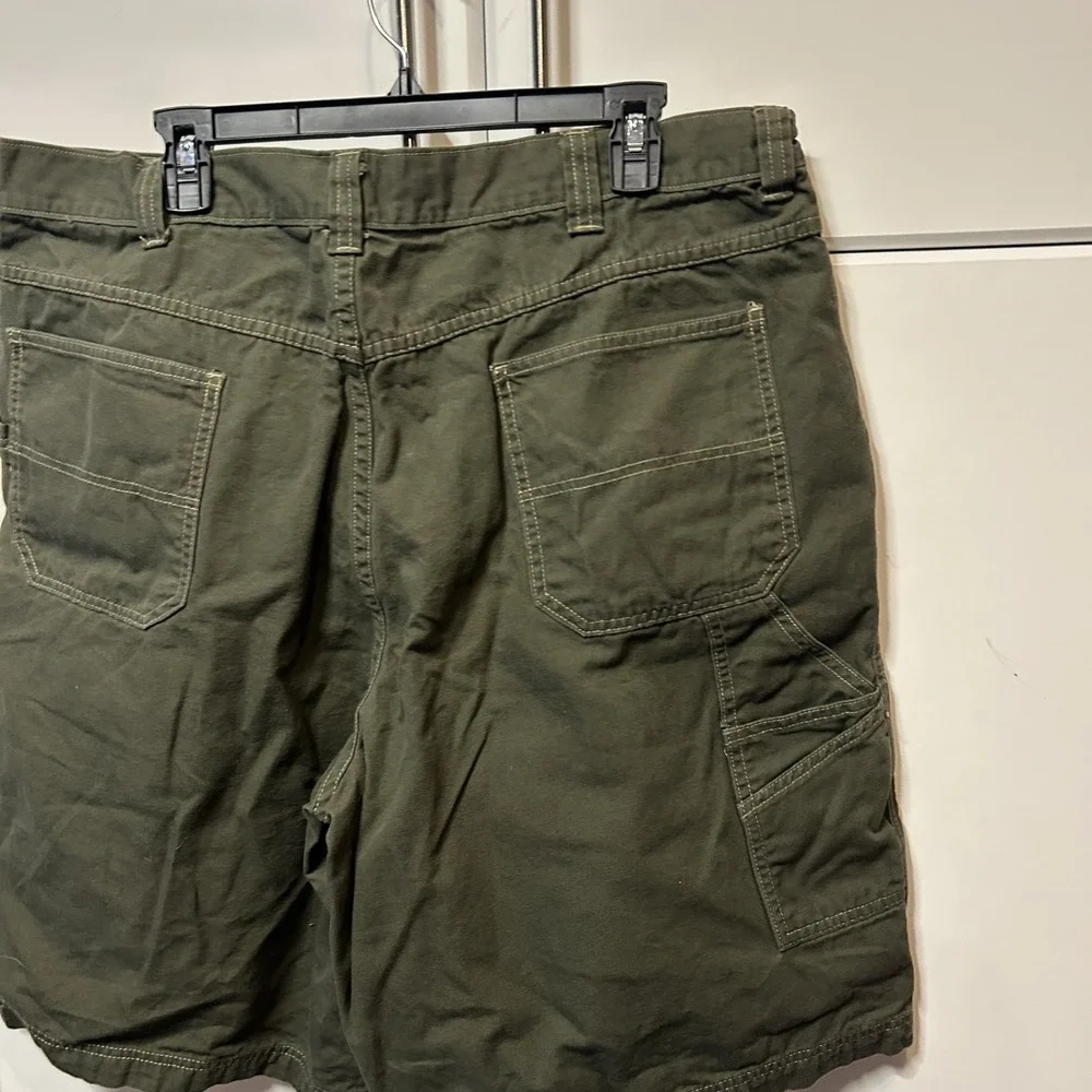 Old Navy Mens Olive Green Carpenter Shorts Size 42 Cotton Canvas Utility